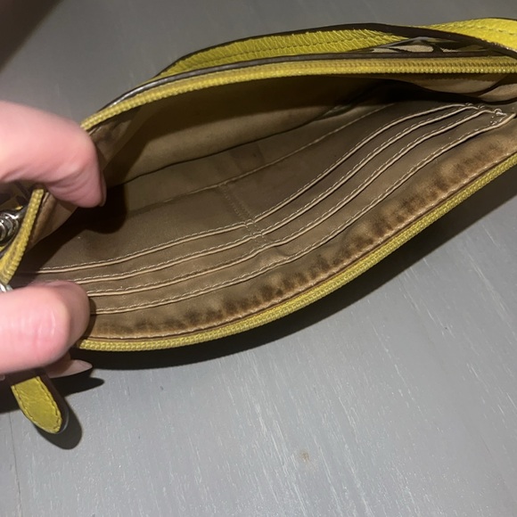 Coach Brown and Yellow Women's large wrislet - Picture 6 of 10